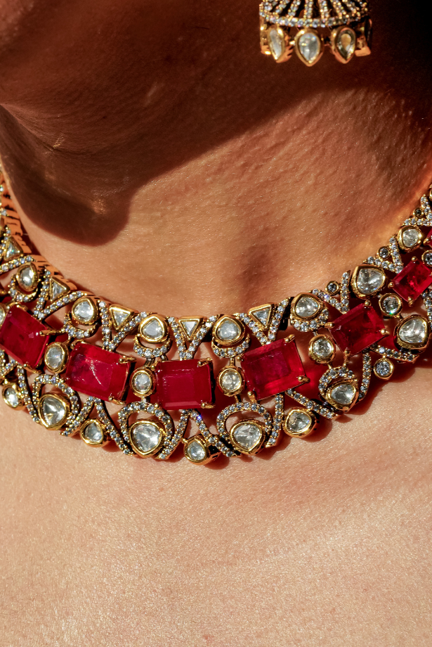 Royal Darbar Polki Choker Ensemble