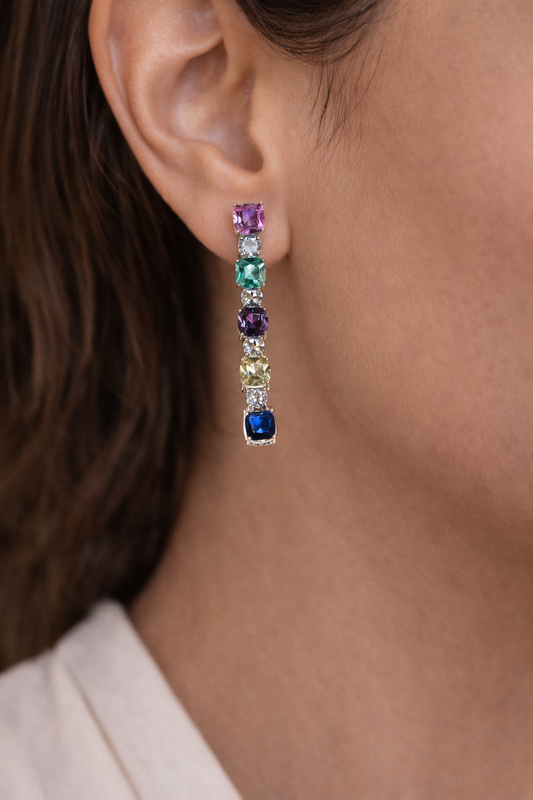 Mixed Multicolor Drop Necklace Set