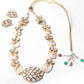 Round Polki Shell Pearls Choker Necklace