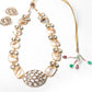 Round Polki Shell Pearls Choker Necklace