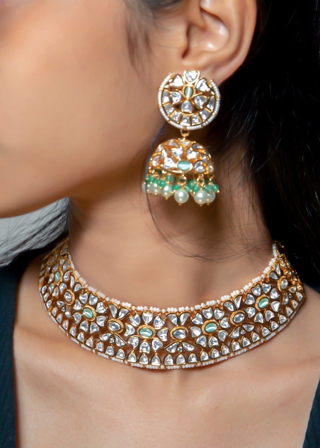 Kundan  choker necklace - LABELRM