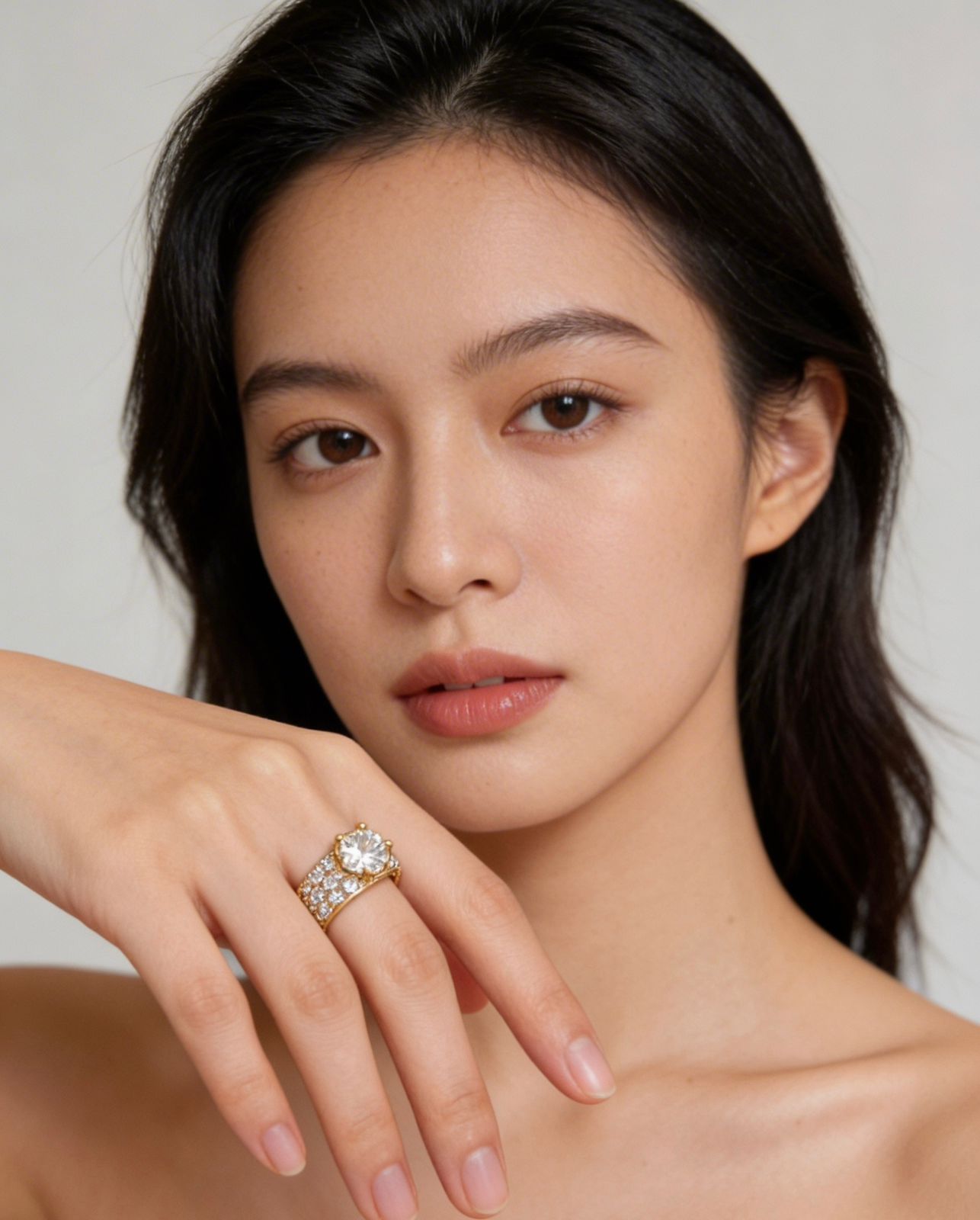 A breathtaking bundle of three yellow gold diamond rings