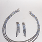 White Diamond Cascade Necklace Set – Dubai Contemporary Luxury