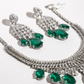Midnight Emerald Illusion Necklace set