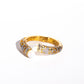 Pearl Filigree Open Bangle - Gold