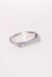 Pavé Bar Bangle – Clear/White (Silver tone)