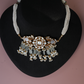 Mother-of-Pearl Kundan Choker with Pearl Drops