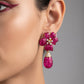 Fuchsia Bloom Drop Earrings