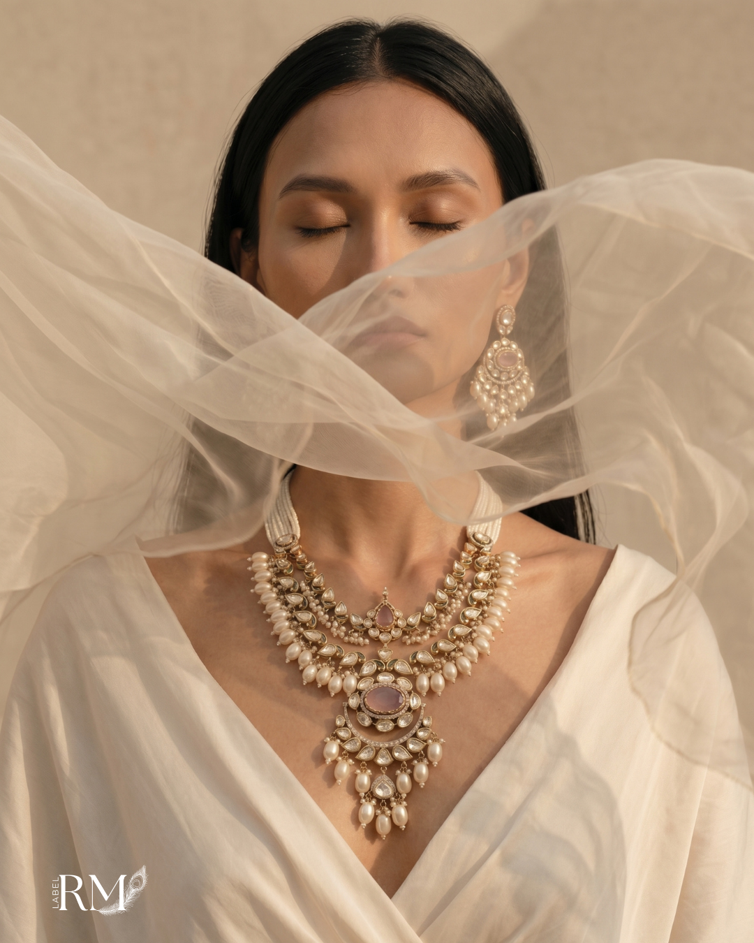 Pearl Heritage Polki Necklace Set