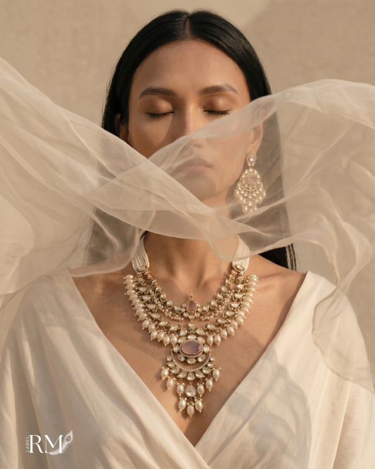 Pearl Heritage Polki Necklace Set