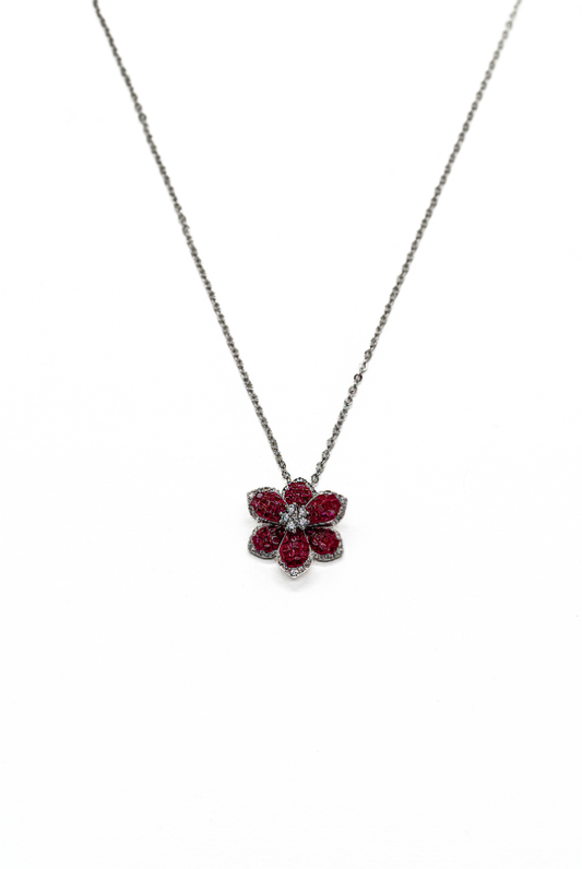 Floral Jewelry Set - Ruby