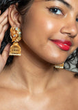 Gold Plated Polki Jhumka Earring